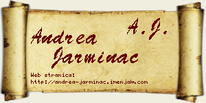 Andrea Jarminac vizit kartica